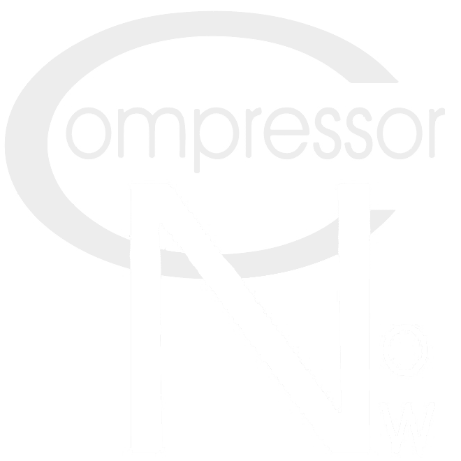 Compressor Now White & Gray Logo